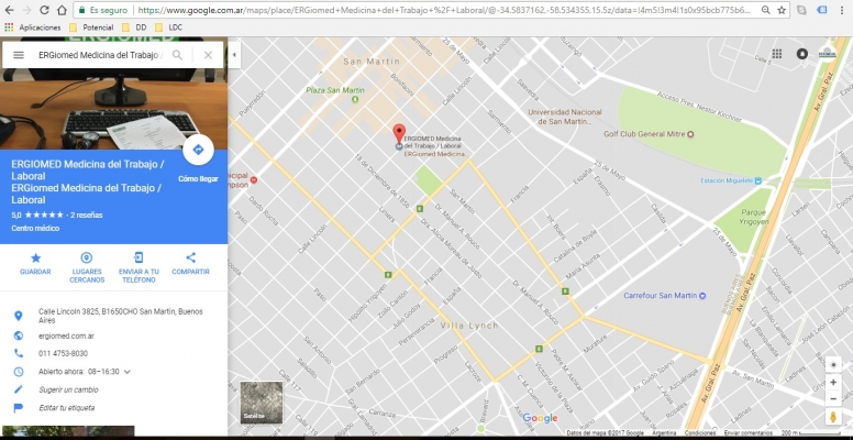 ERGiomed ubicación en Google Maps